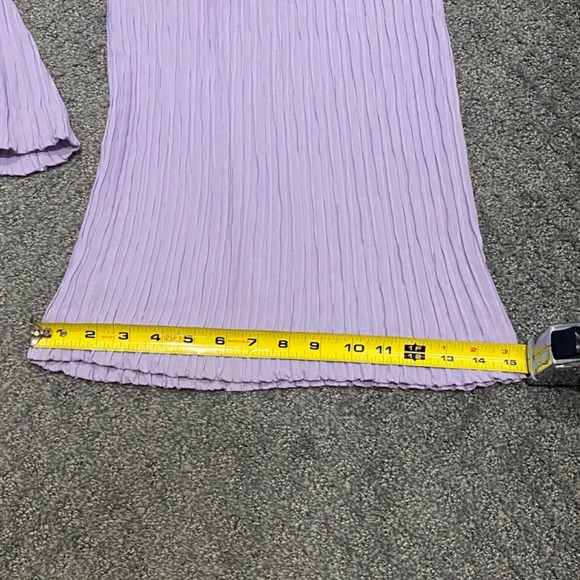 Bogdar charo pleated high waisted wide leg Flowy Pants Lavendar 16747 - Picture 10 of 16